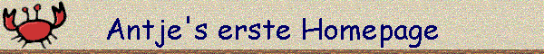 Antje's erste Homepage